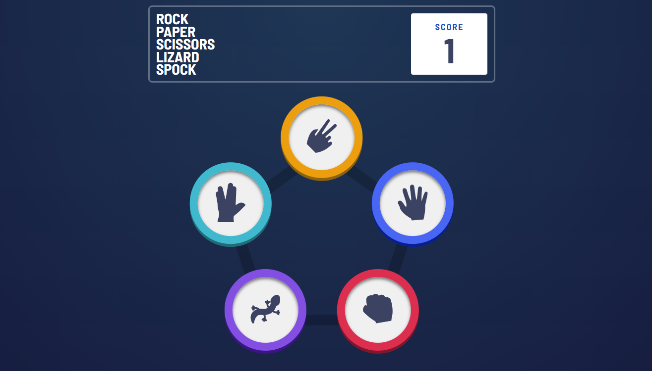 screenshot of Rock-paper-scissors game